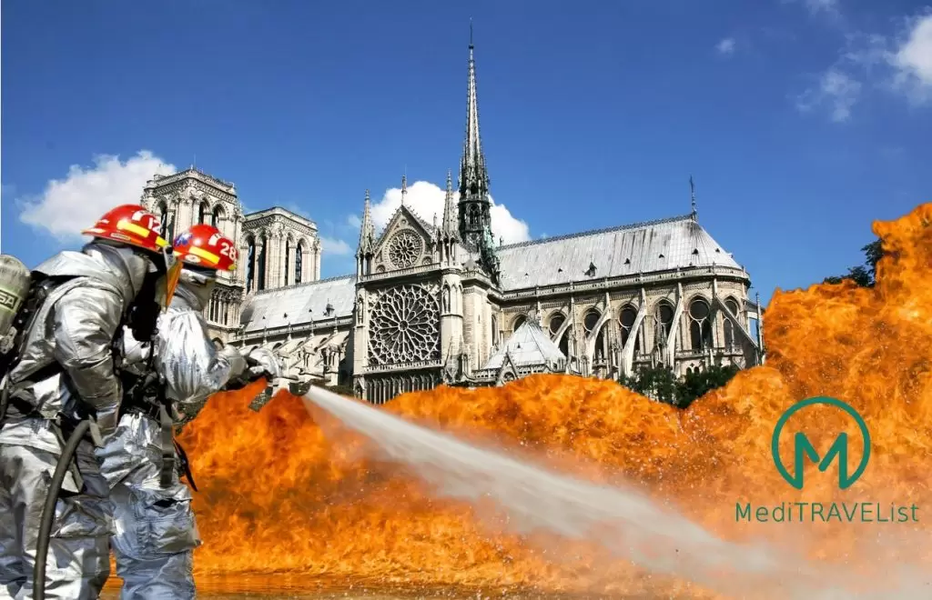 Notre dame cathedral on fire Blog EN title image